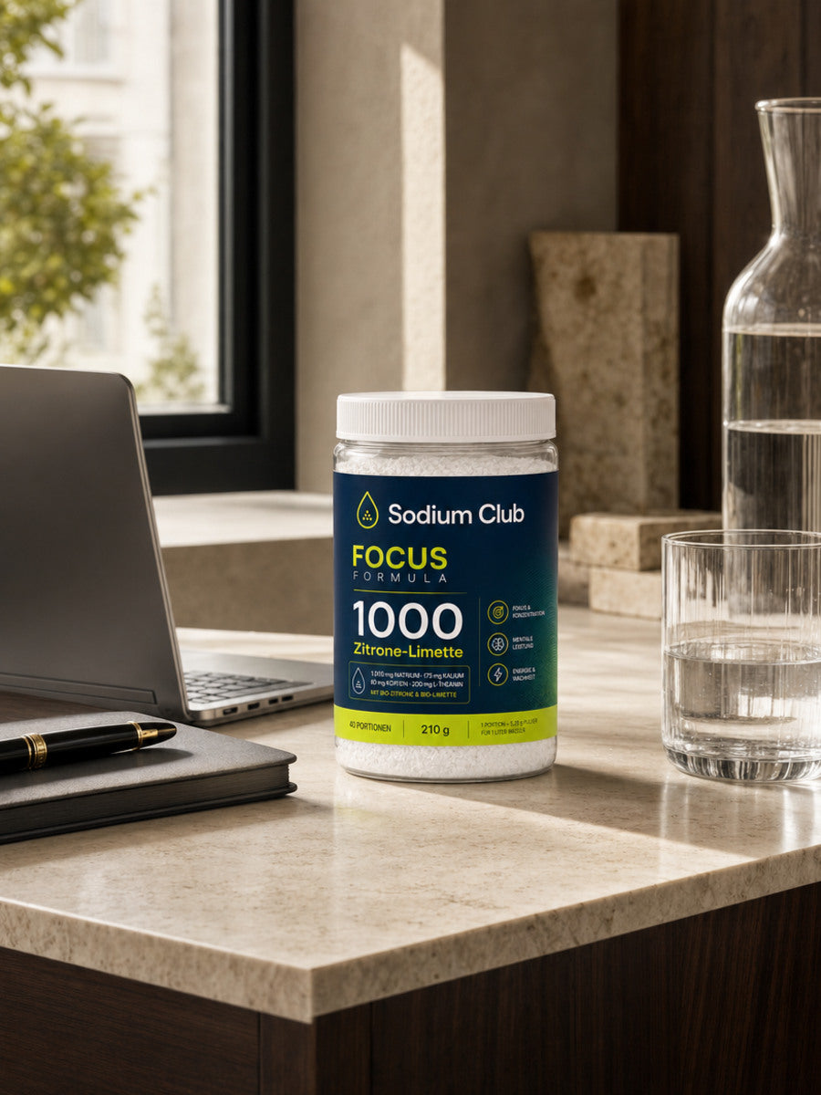 Focus Formula neben einem Arbeitsplatz für eine konzentrierte Arbeitsphase